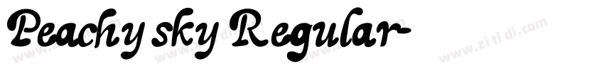 Peachy sky Regular字体转换